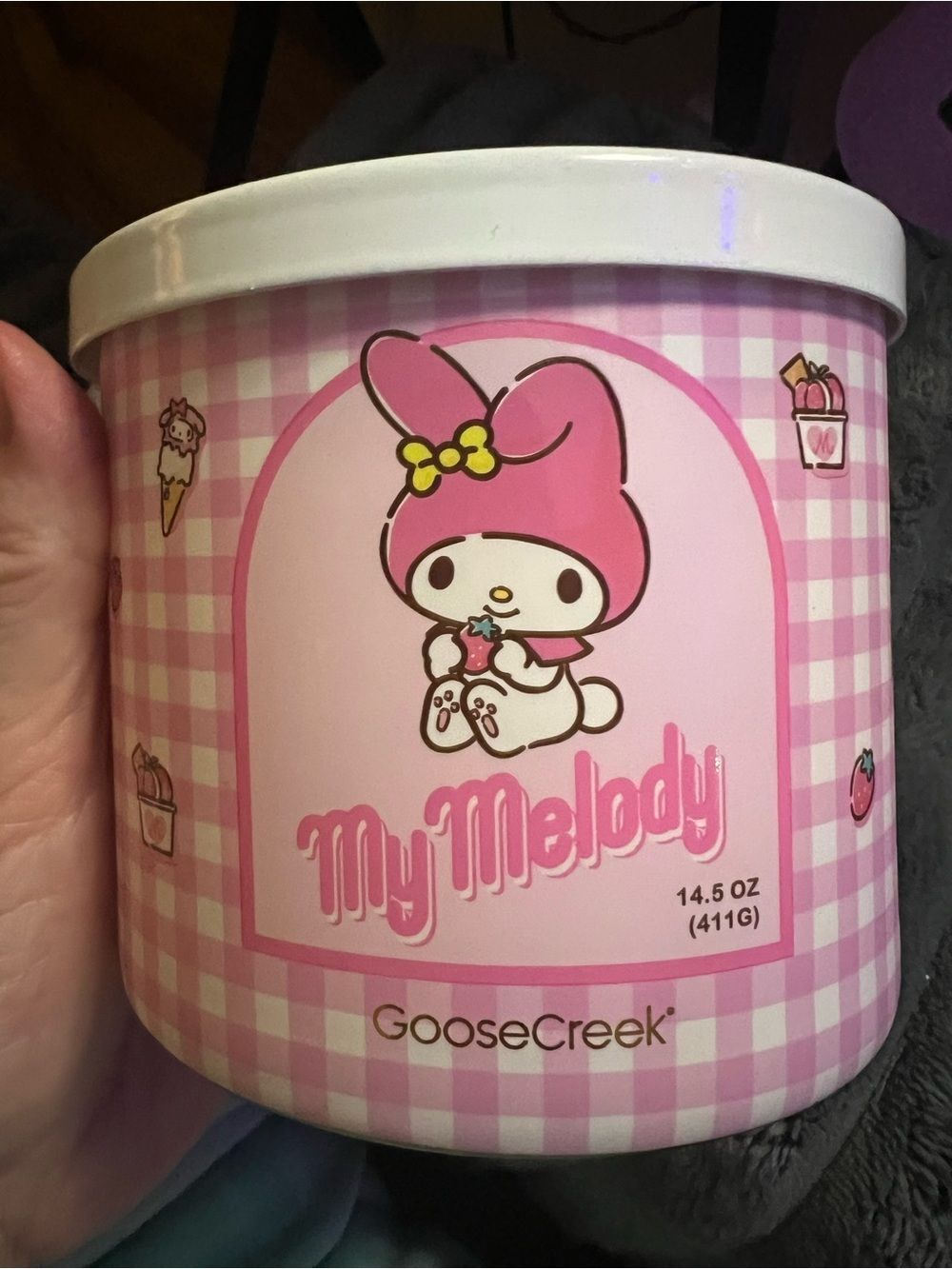 Goose Creek x Sanrio My Melody Strawberry 3 Wick Candle 14.5 Oz BRAND NEW
